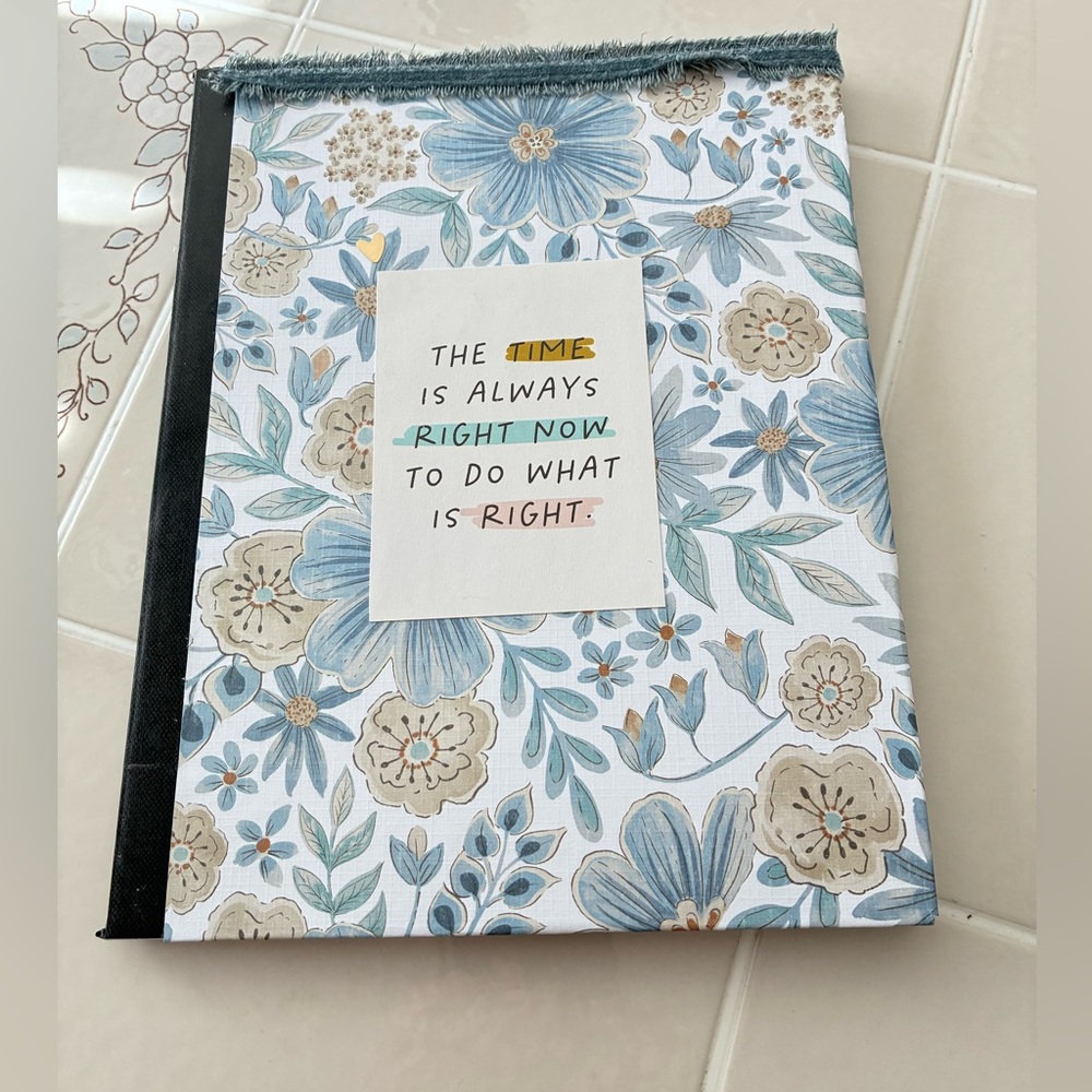 4/$15 ❤️ Handmade Floral Inspirational Composition Notebook Journal